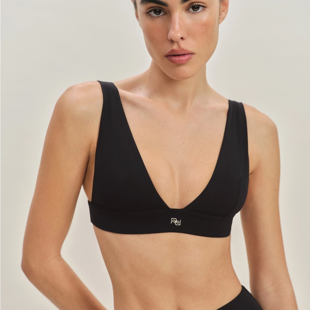 Reformation Azul Bikini Top Black | Size Small